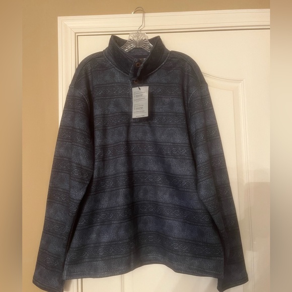 Ariat Blue Southwest Serape Print Wesley Pullover Sweater for Men Size L - Picture 1 of 3